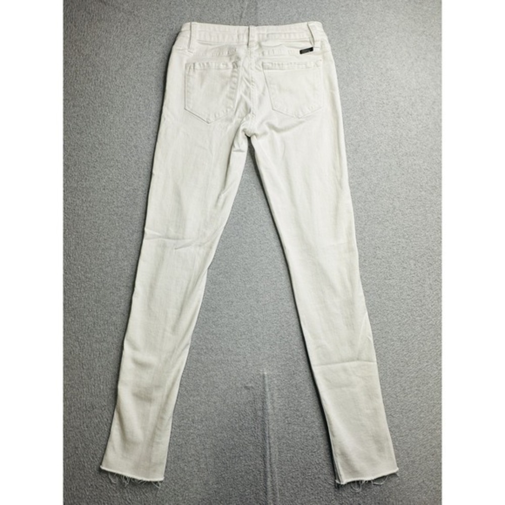 KanCan Jeans Womens‎ 1/24 White Distressed Skinny Raw Hem Stretch Denim Pants